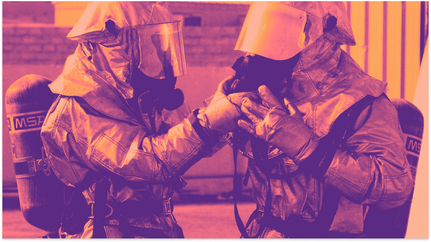 Men in Hazmat Gear